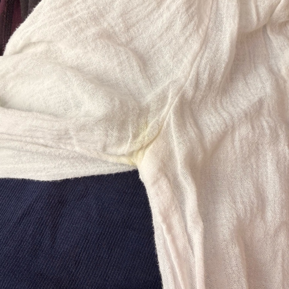 Joie Cotton Boho Peasant Blouse Cream Lace Detail XXS - Picture 8 of 9
